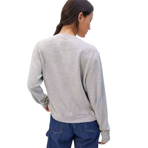 Anthropologie Luna Mercantile Co Tiger Graphic Patchwork Oversize Sweatshirt M - Picture 3 of 9